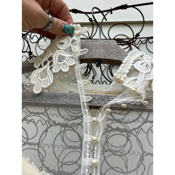 80s Jessica McClintock Wedding Dress Cinderella Cottagecore Victorian Style NWT - Picture 13 of 14